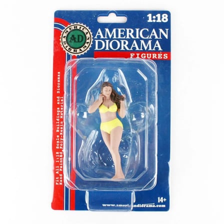 American Diorama Figür Model Plaj Kızı (Amy) 1/18 Gri