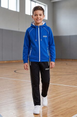 Erkek Çocuk Atheletic Reglan Kol Kapüşonlu Düz Paça Dalgıç Kumaş Eşofman Takımı ESF7019