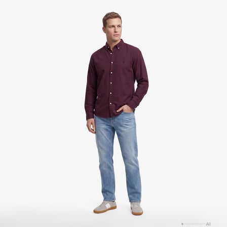 Nautica Erkek Kırmızı Regular Fit Gömlek