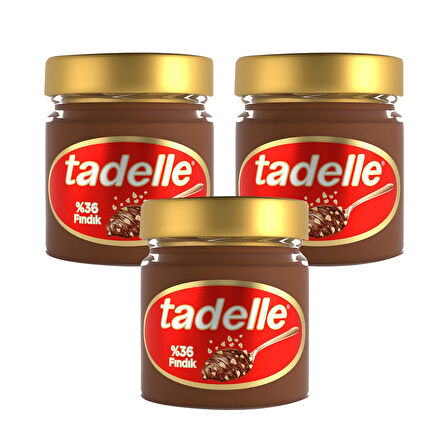 Tadelle Parça Fındıklı Kakaolu Fındık Ezmesi 200 Gr x 3 Adet