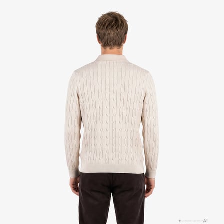 Nautica Erkek Bej Regular Fit Triko
