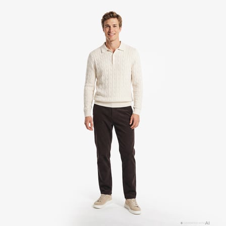 Nautica Erkek Bej Regular Fit Triko