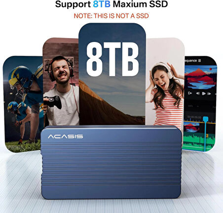 Acasis 40Gbps M2. NVMe SSD, Thunderbolt 4, USB4, Vidasız Montaj Disk Kutusu