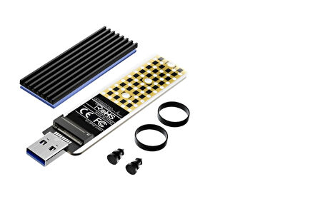 Acasis SP02 NVMe/SATA M.2 to USB 3.2 Gen 2, 10Gbps, 8TB Destekli, M.2 USB Dönüştücü (Soğutuculu)