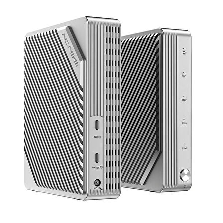 Acasis EC3901 Thunderbolt 3/4/5 Uyumlu, 4x 8TB 2230/2280 SSD Destekli, B&M / M Key, Mac OS, Windows Uyumlu, Fanlı Raid SSD Disk İstasyonu