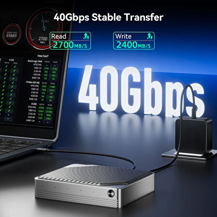 Acasis EC3901 Thunderbolt 3/4/5 Uyumlu, 4x 8TB 2230/2280 SSD Destekli, B&M / M Key, Mac OS, Windows Uyumlu, Fanlı Raid SSD Disk İstasyonu