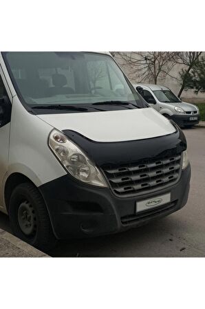 Renault Master Ön Kaput Koruma Rüzgarlığı 3mm Akrilik (abs) Parlak Siyah Deflektör 2010-2014