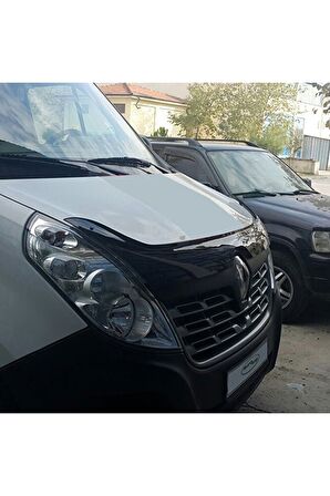 Renault Master Ön Kaput Koruma Rüzgarlığı 3mm Akrilik (abs) Parlak Siyah Deflektör 14-18