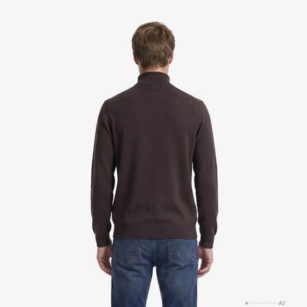Nautica Erkek Kahverengi Regular Fit Triko