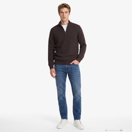Nautica Erkek Kahverengi Regular Fit Triko