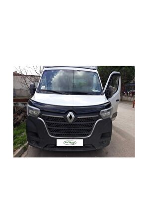 Renault Master Ön Kaput Koruma Rüzgarlığı 3mm Akrilik (abs) Parlak Siyah Deflektör 2019->