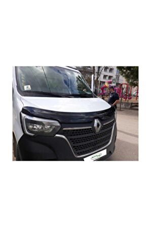 Renault Master Ön Kaput Koruma Rüzgarlığı 3mm Akrilik (abs) Parlak Siyah Deflektör 2019->