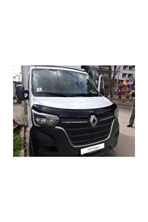 Renault Master Ön Kaput Koruma Rüzgarlığı 3mm Akrilik (abs) Parlak Siyah Deflektör 2019->