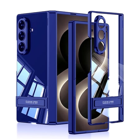 Galaxy Z Fold 8 Ultra Kılıf Kamera Korumalı Şeffaf Tasarımlı Zore Lego Standlı Kapak