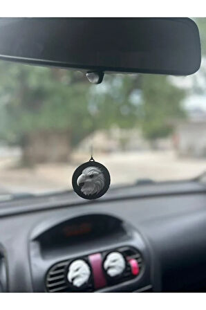 Kartal Figürlü Araç İçi Tek Taraflı Ayna Süsü ve Havalandırma Süsü 2'li Set