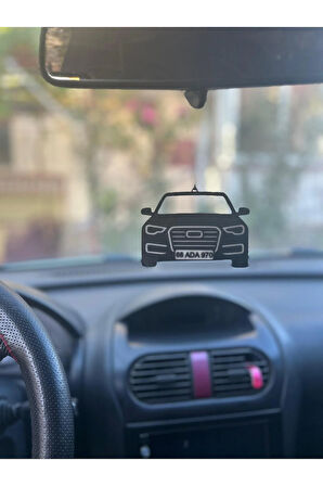 Kişiye Özel Plakalı Audi Tasarımlı Araba Ayna Süsü