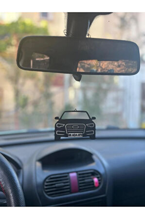 Kişiye Özel Plakalı Audi Tasarımlı Araba Ayna Süsü