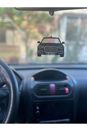 Kişiye Özel Plakalı Audi Tasarımlı Araba Ayna Süsü