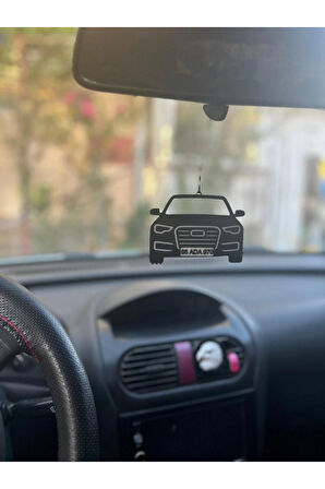 Kişiye Özel Plakalı Audi Tasarımlı Araba Ayna Süsü