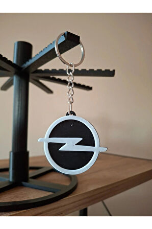 Opel Logo Anahtarlık - Siyah Beyaz Tasarım