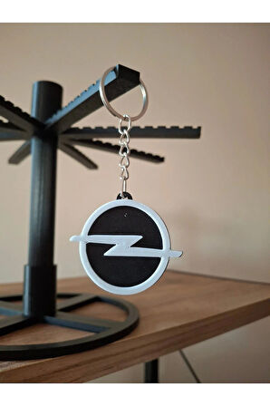 Opel Logo Anahtarlık - Siyah Beyaz Tasarım