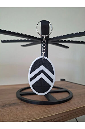 Citroen Logolu Anahtarlık - Çift Taraflı