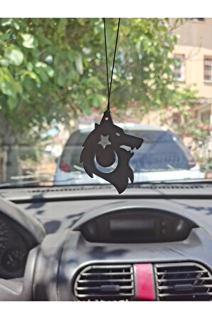 Kurt Başı Motifli Araç Ayna Süsü