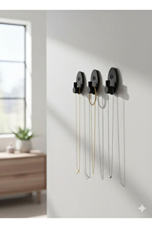 Çok Amaçlı Duvar Askısı | Anahtarlık, Kablo ve Takı Düzenleyici | 4'lü Set