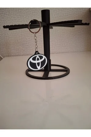Toyota Logolu Çift Yüzey Baskılı Anahtarlık
