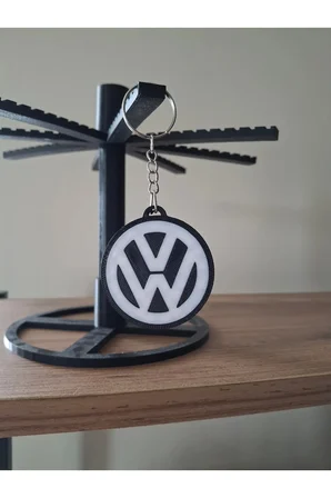 Volkswagen Logolu Çift Yüzey Baskılı Anahtarlık