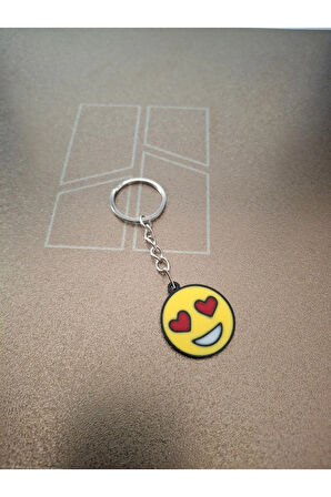 Aşk - Öpücük Emojili Anahtarlık -Çanta & Anahtar Süsü 2 li Set