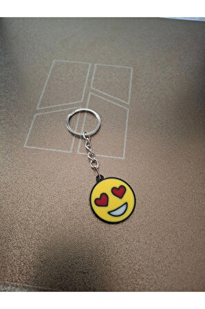 Aşk - Öpücük Emojili Anahtarlık -Çanta & Anahtar Süsü 2 li Set