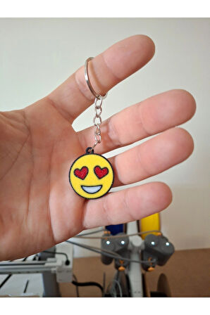Aşk - Öpücük Emojili Anahtarlık -Çanta & Anahtar Süsü 2 li Set
