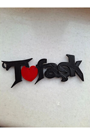 Tofaşk Yazılı Araba Ayna Süsü - Kalpli Model