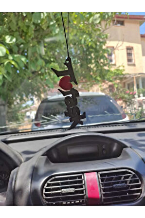 Tofaşk Yazılı Araba Ayna Süsü - Kalpli Model