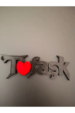 Tofaşk Yazılı Araba Ayna Süsü - Kalpli Model