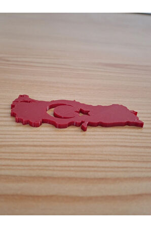 Türkiye Haritası İçinde Ay ve Yıldız Şeklinde Araç Ayna Süsü 2li Set