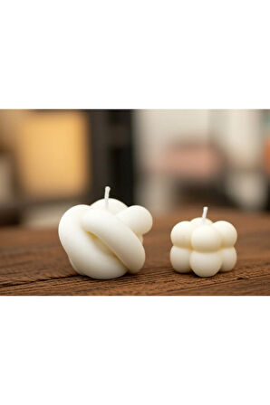 Dekoratif Kokulu Mum 2 li Set