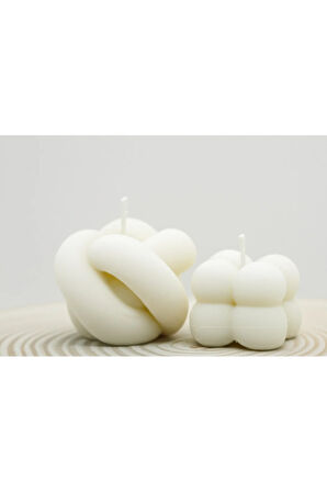 Dekoratif Kokulu Mum 2 li Set