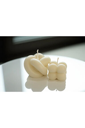 Dekoratif Kokulu Mum 2 li Set