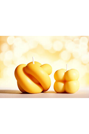 Dekoratif Kokulu Mum 2 li Set