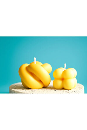 Dekoratif Kokulu Mum 2 li Set