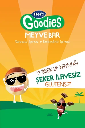 Hero Goodies Fındık Kakao Meyve Bar 30g x15