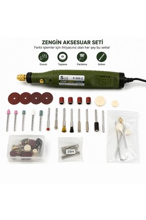 18V Ayarlanabilir Hızlı Mini Gravür ve Taşlama Makinesi Seti – 3000-18000 RPM, 0.5-3.2 mm Mandren, Çok Amaçlı Rotary Tool