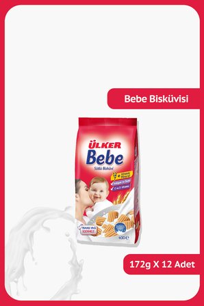 BEBE BİSKÜVİSİ - 12 Vitamin 7 Mineral - 172 gram - 12 Adet