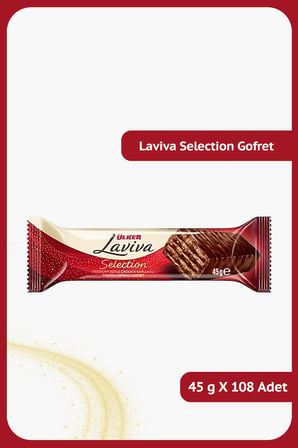 LAVİVA Selection - Sütlü Çikolata Kaplamalı Fındıklı Kremalı Gofret - 45 gram - 108 Adet