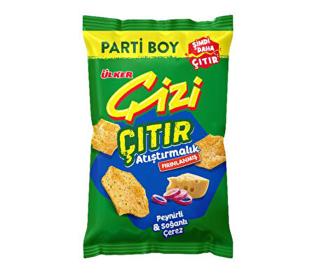 ÇİZİ ÇITIR - Peynir&Soğan Aromalı - Parti Boy - 160 gram - 10 Adet