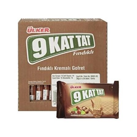 9 KAT TAT FINDIKLI GOFRET 39GR x24 ADET