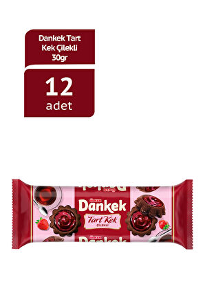 DANKEK TART KEK ÇİLEKLİ 30G x 12 ADET