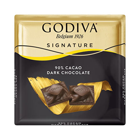 %90 Bitter Kare Çikolata - 52 gram - 36 Adet